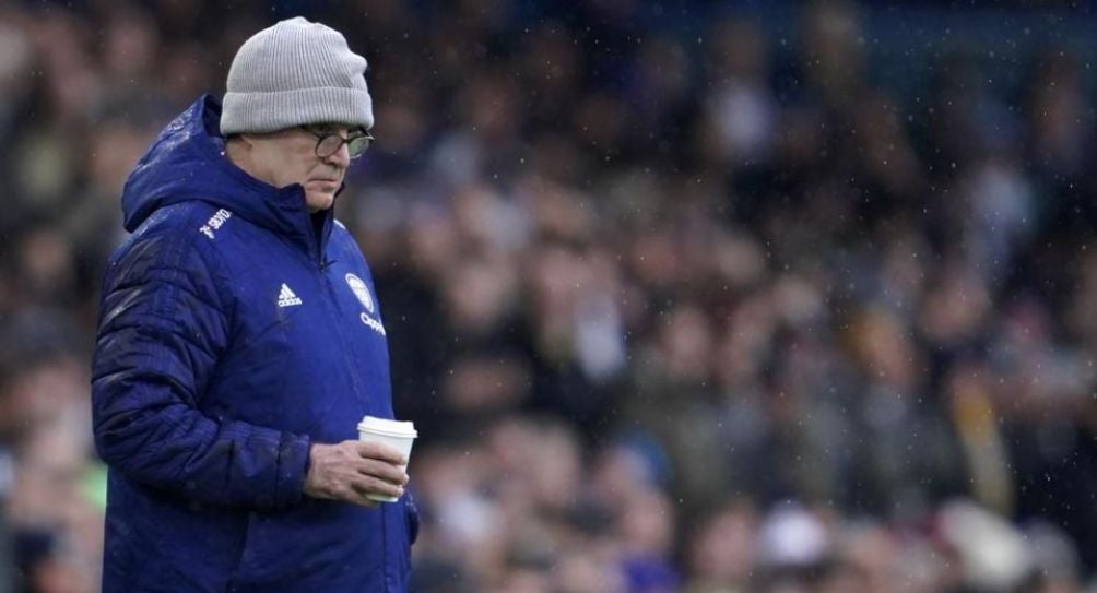 Marcelo Bielsa durante un partido del Leeds United