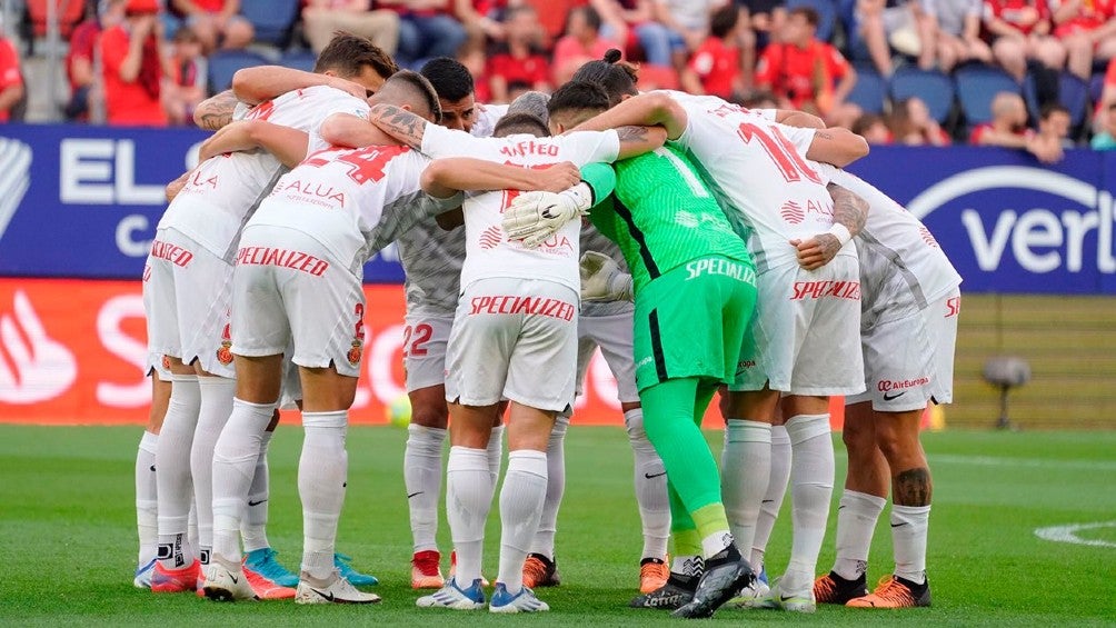 Jugadores de Mallorca durante partido