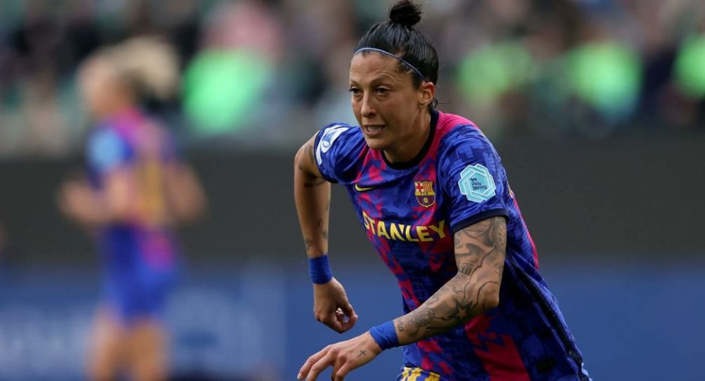 Jennifer Hermoso durante un partido del Barcelona Femenil