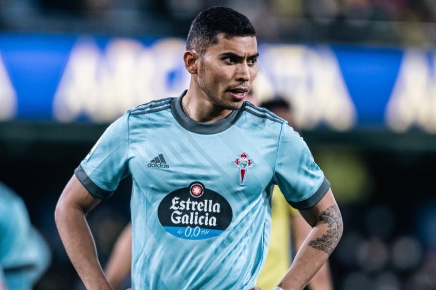 Orbelín Pineda durante un partido del Celta de Vigo