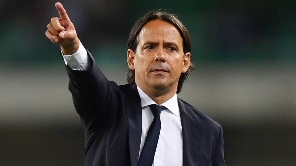 Simone Inzaghi en un partido del Inter