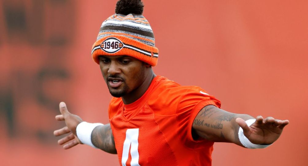 Deshaun Watson entrenando con los Browns