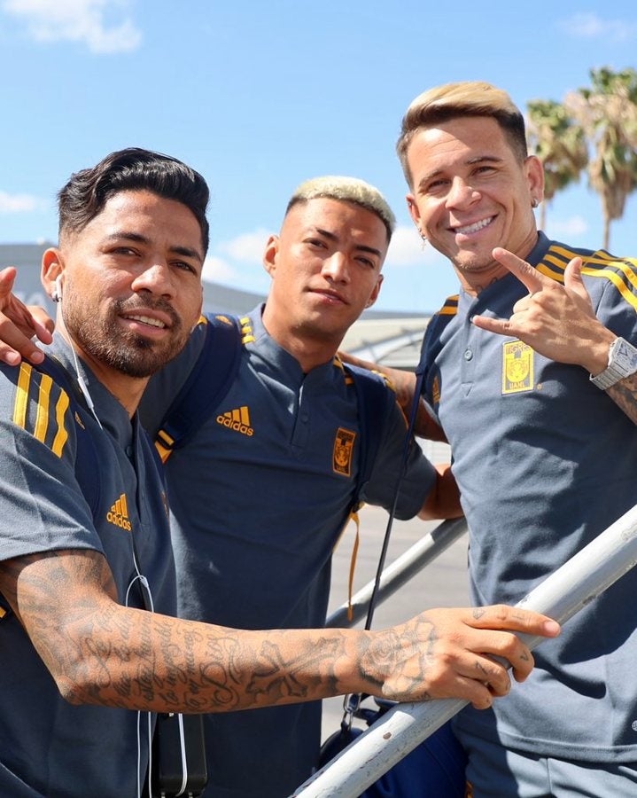 Jugadores de Tigres previa a viajar a Texas