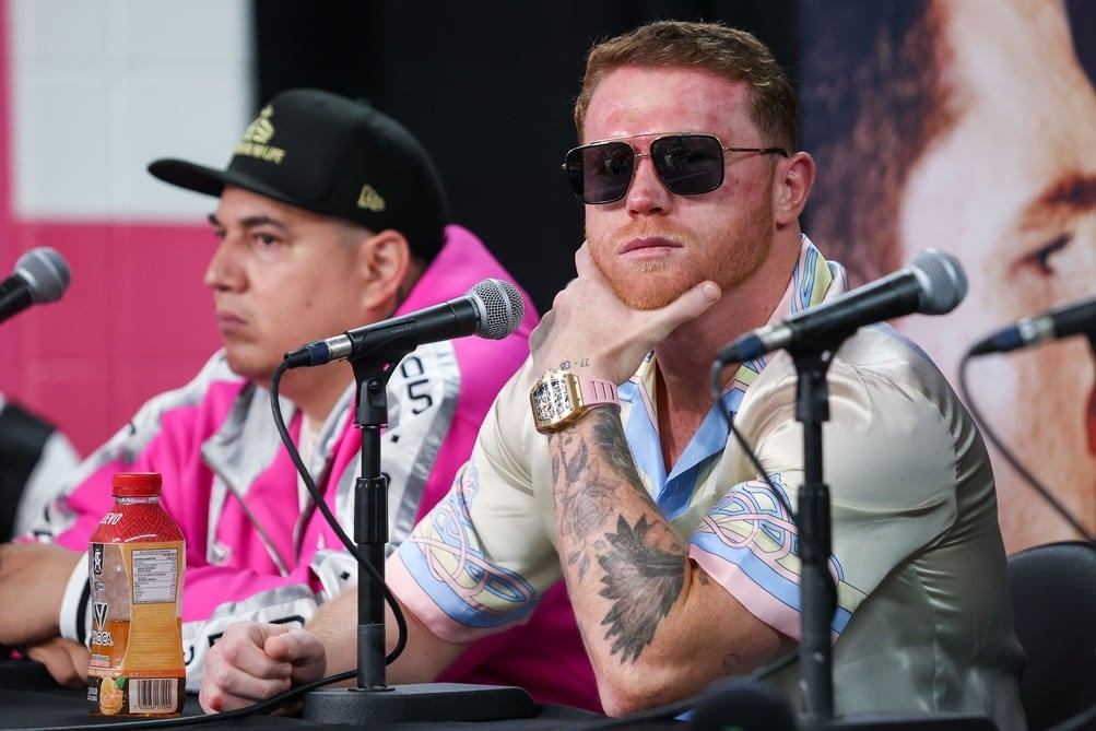 Canelo Álvarez en conferencia de prensa