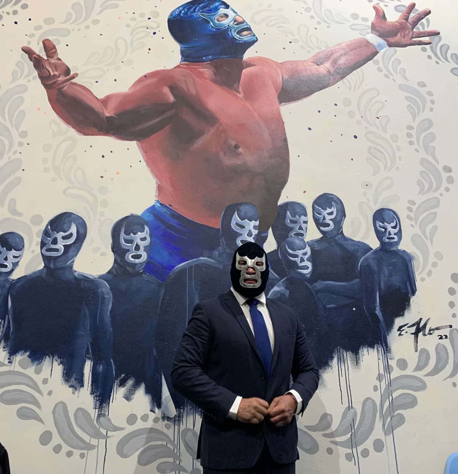 Blue Demon Jr. en su nueva galería