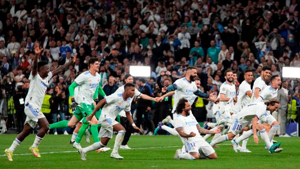 Real Madrid celebrando su pase a la Final de Champions League