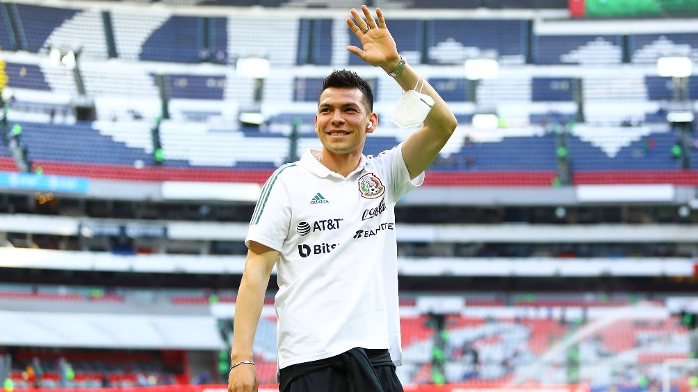 Chucky Lozano previo a un partido de México