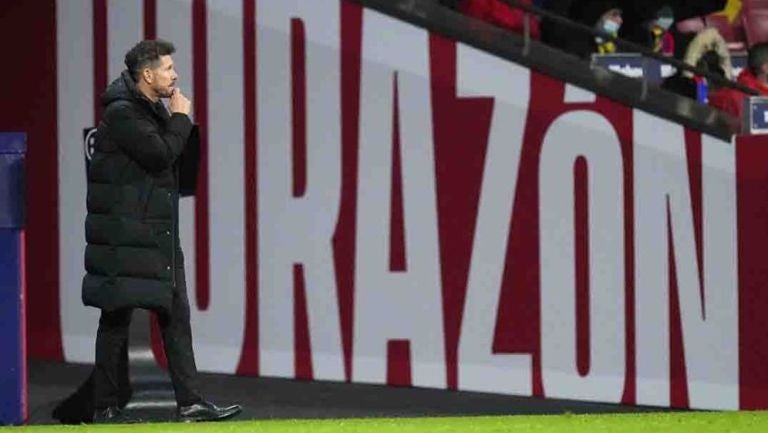 Diego Simeone en partido del Atlético de Madrid