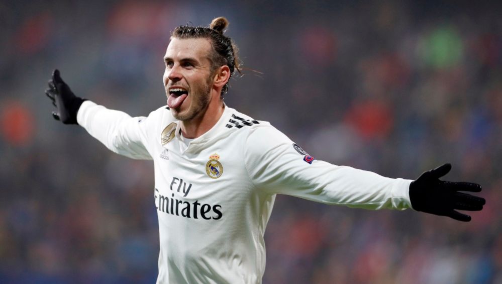 Gareth Bale en festejo con Real Madrid