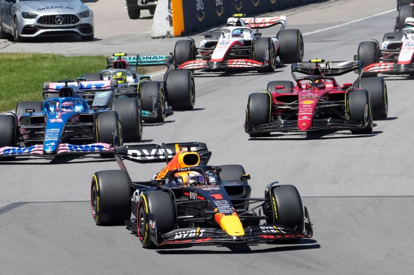 Pilotos de Fórmula 1 al inicio del GP de Canadá