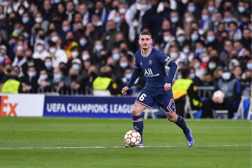 Marco Verratti durante un partido del PSG