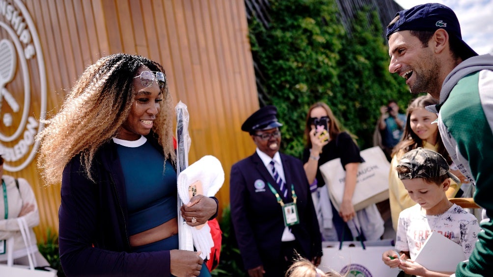 Venus Williams y Djokovic en Wimbledon 