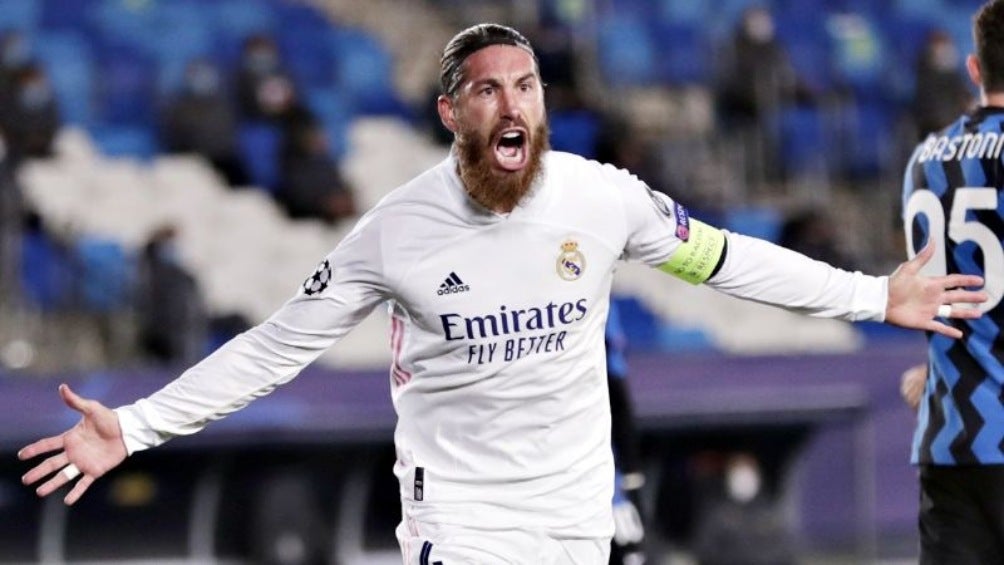 Sergio Ramos en un partido del Real Madrid