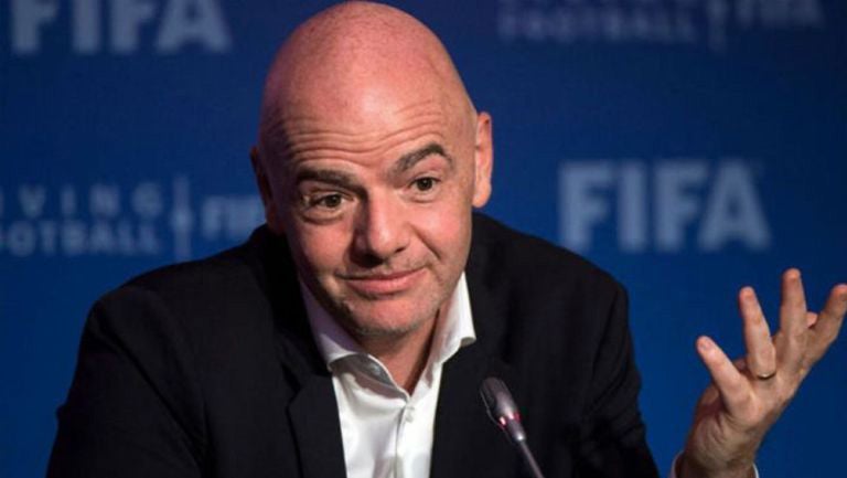 Gianni Infantino en una conferencia de prensa