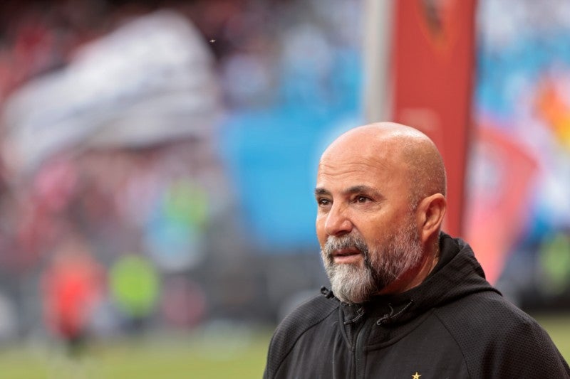 Jorge Sampaoli en partido entre Rennes y Olympique de Marsella 