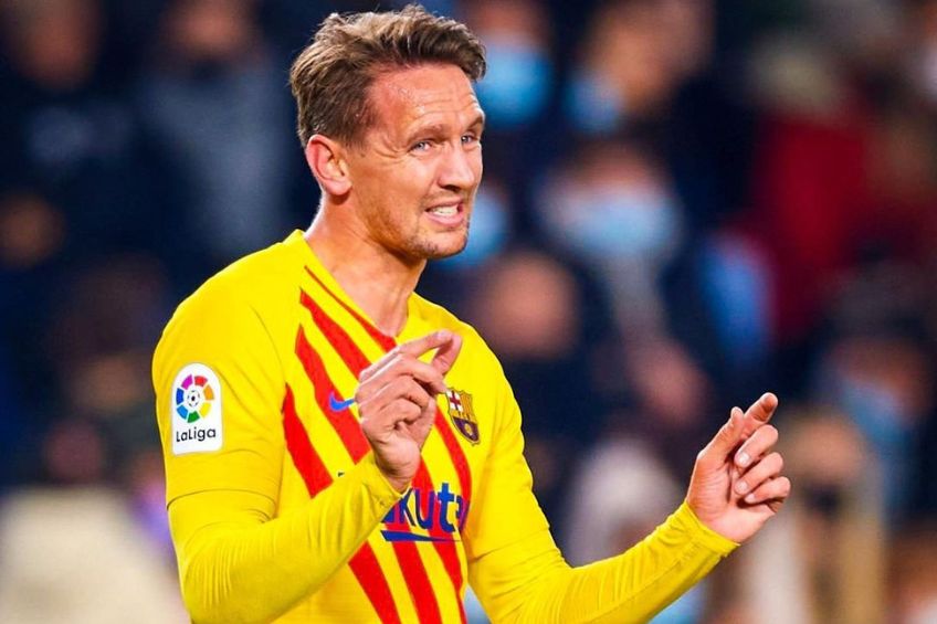 Luuk de Jong durante un partido del Barcelona