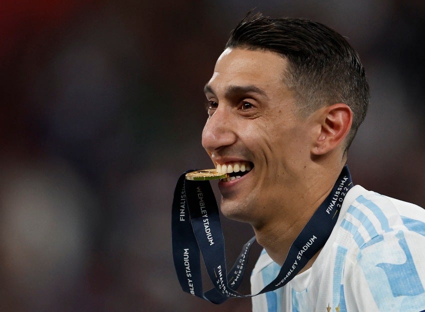 Di María tras ganar la Finnalissima con Argentina