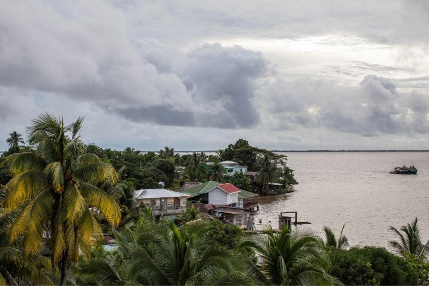 Municipio de Nicaragua tras las lluvias intensas provocadas por Bonnie