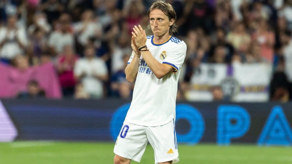 Luka Modric en acción con el Real Madrid