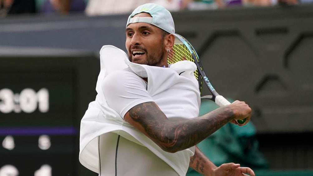 Nick Kyrgios, durante un juego en Wimbledon