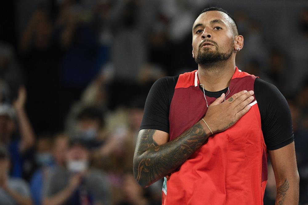 Kyrgios, tras una acción en Abierto de Australia