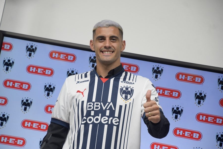 Germán Berterame en su presentación con Monterrey