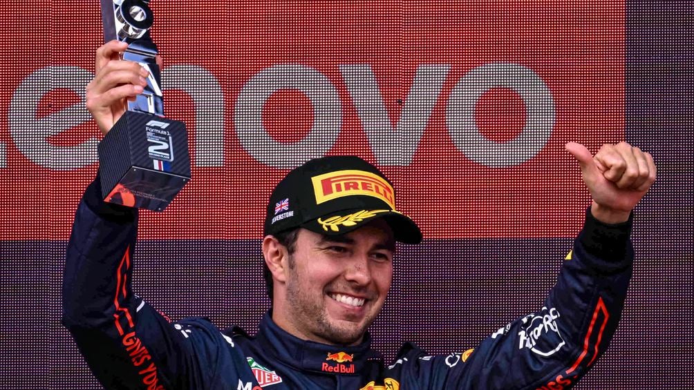 Checo Pérez tras ganar en Silverstone