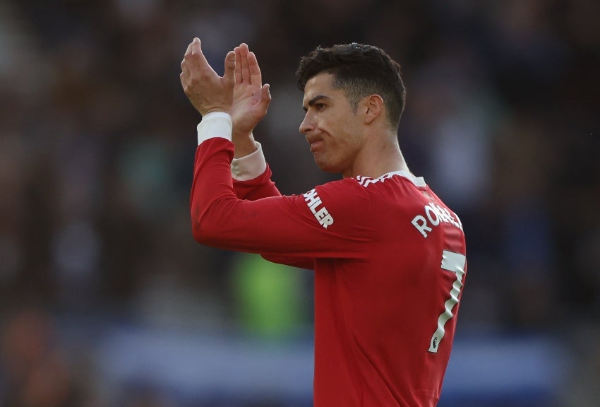 Cristiano Ronaldo en un partido del Manchester United