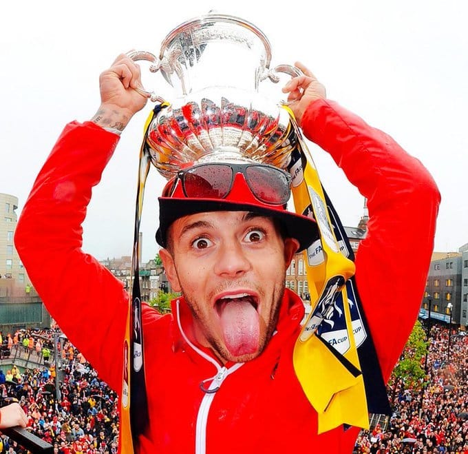 Jack Wilshere celebra la FA Cup 