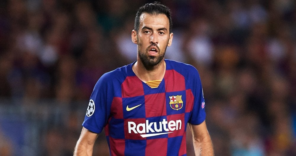 Sergio Busquets con el Barcelona