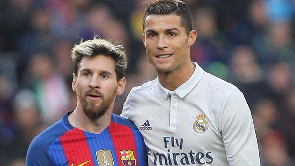 Messi y Cristiano juntos 