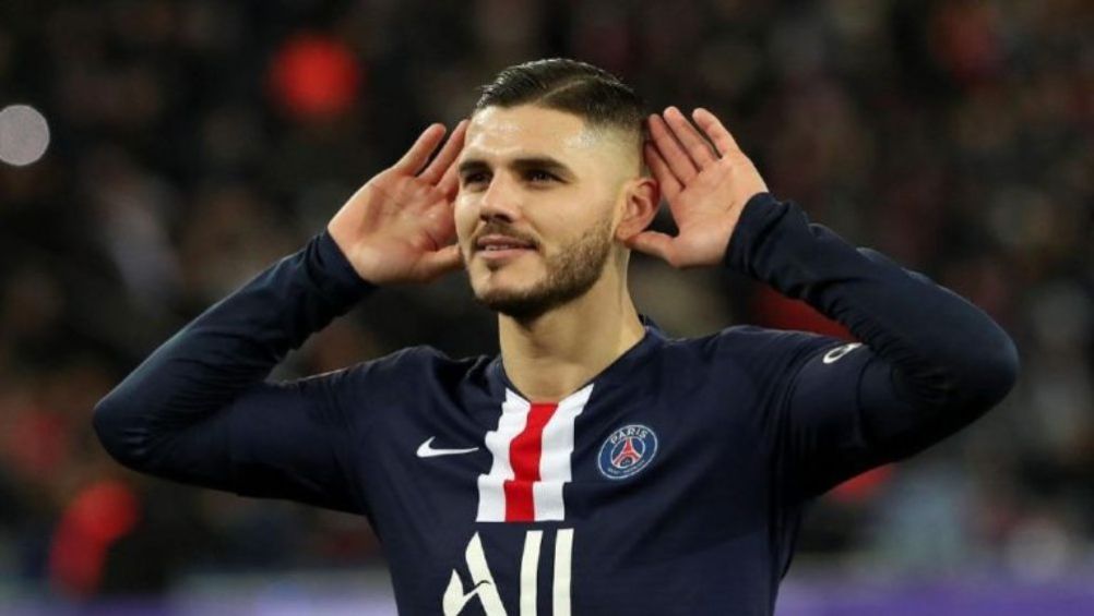 Mauro Icardi durante un partido con PSG