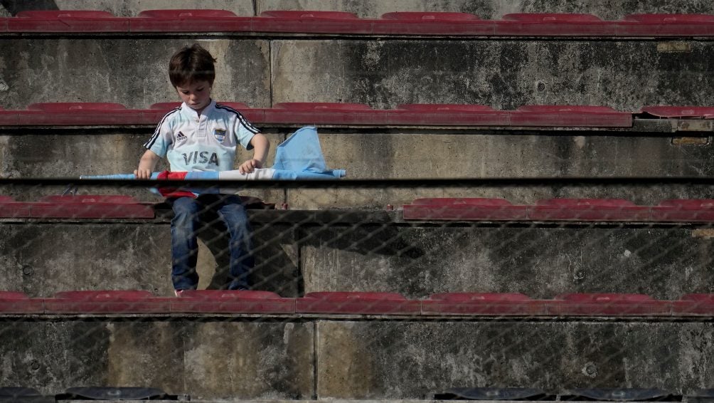 Aficionado de Argentina en una tribuna