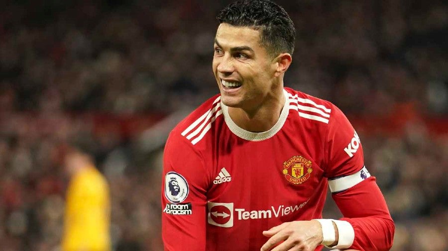 Cristiano Ronaldo en un juego de los Red Devils