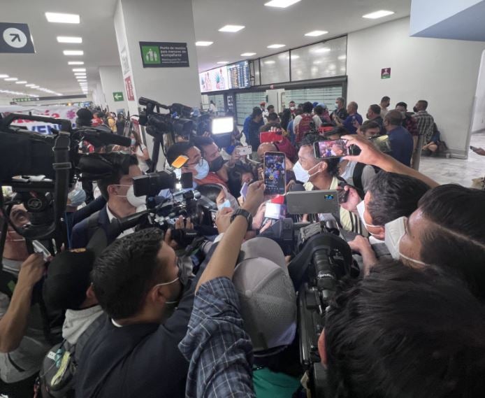 Celta arribando al aeropuerto de la CDMX