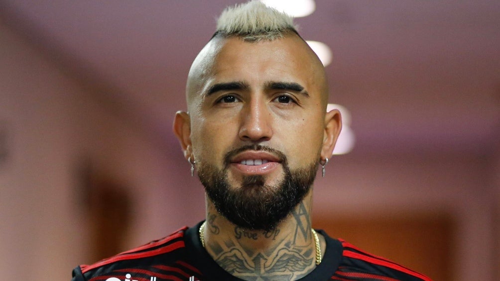 Arturo Vidal en su presentación con Flamengo en Maracaná