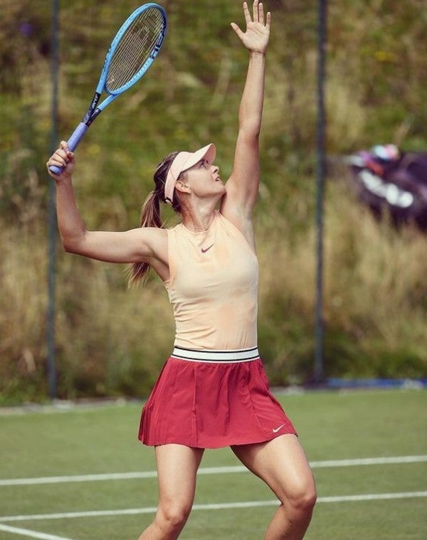 María Sharapova durante partido