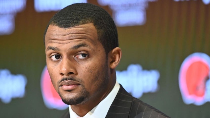 Deshaun Watson en conferencia de prensa