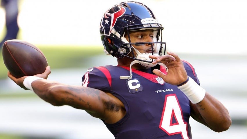 Deshaun Watson en un juego con Texans