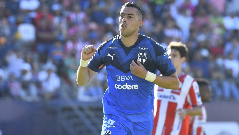 Rogelio Funes Mori en festejo con Monterrey