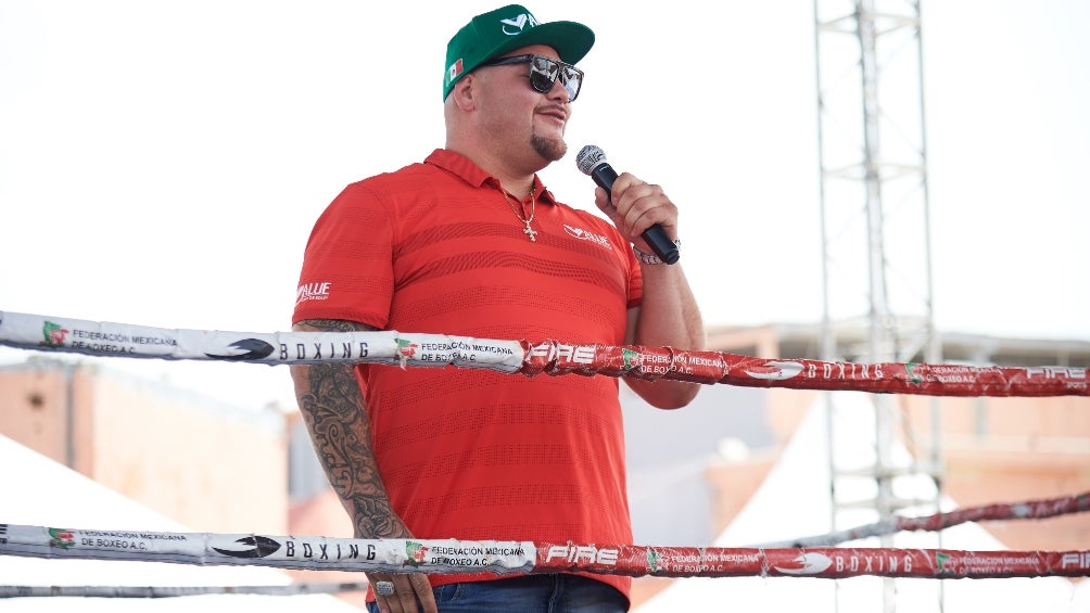 Andy Ruiz en un evento de boxeo