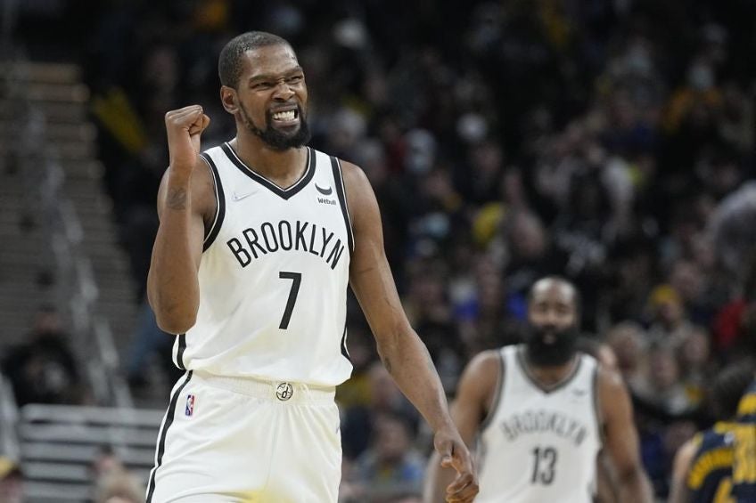 Kevin Durant en un partido de los Brooklyn Nets