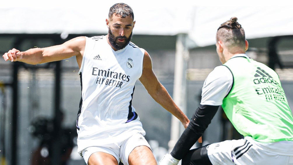 Benzema en pretemporada con el Real Madrid