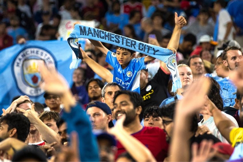 Aficionados del Manchester City durante un partido