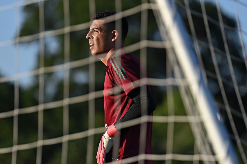 David Ochoa entrenando con la Selección Mexicana