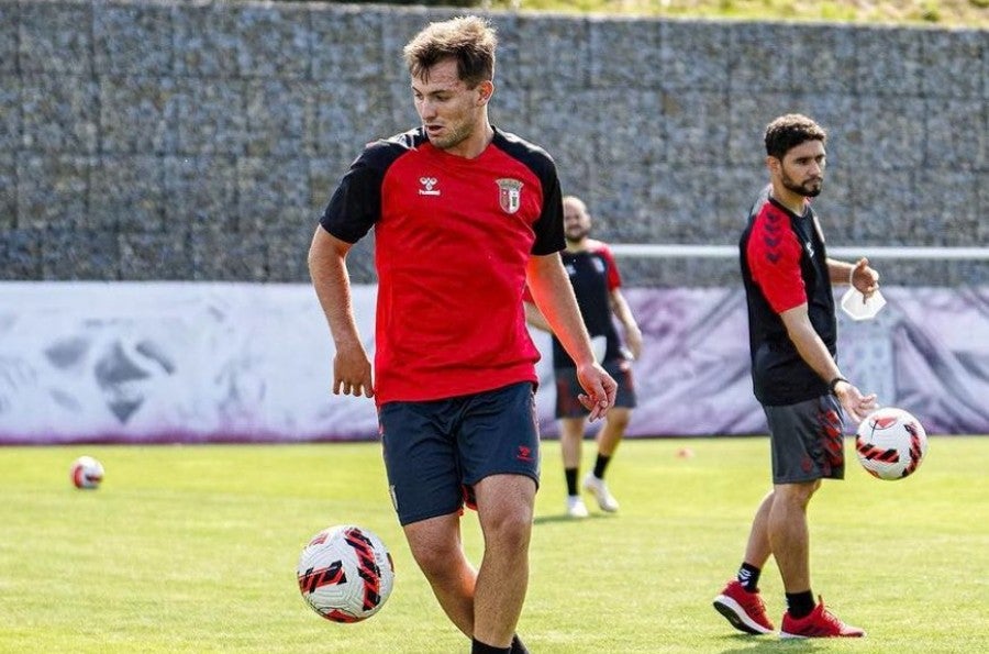 Pizzuto en entrenamiento con el Braga