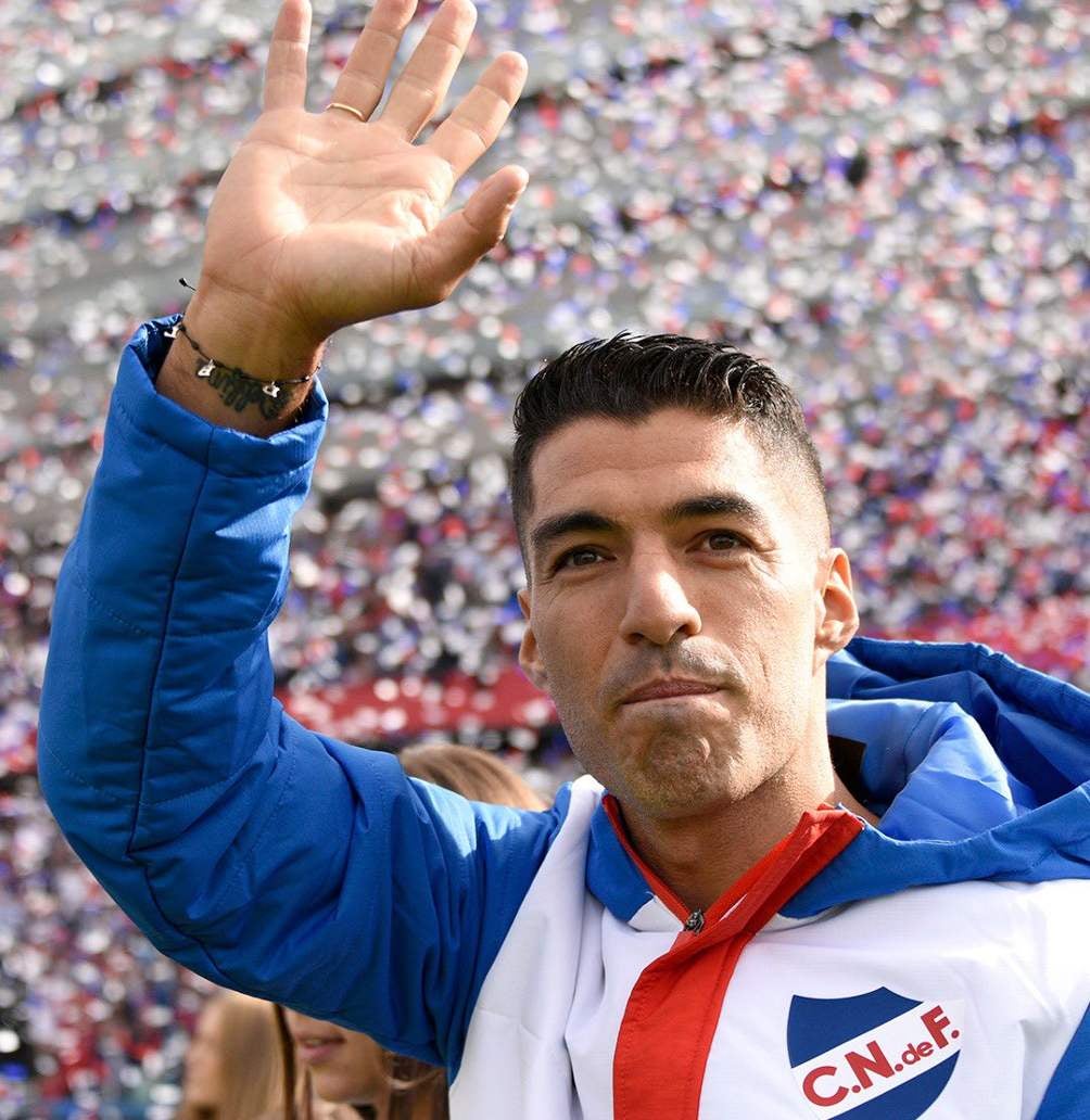 Luis Suárez en su presentación con Nacional