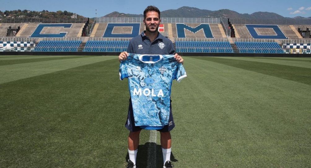 Cesc Fàbregas en su presentación con el Como