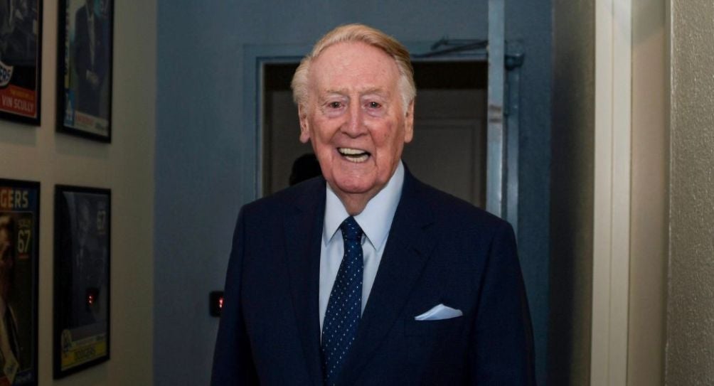 Vin Scully, legendario narrador de los Dodgers