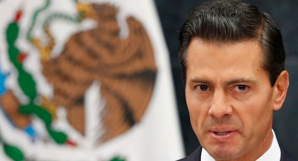 Enrique Peña Nieto durante una reunión con Donald Trump